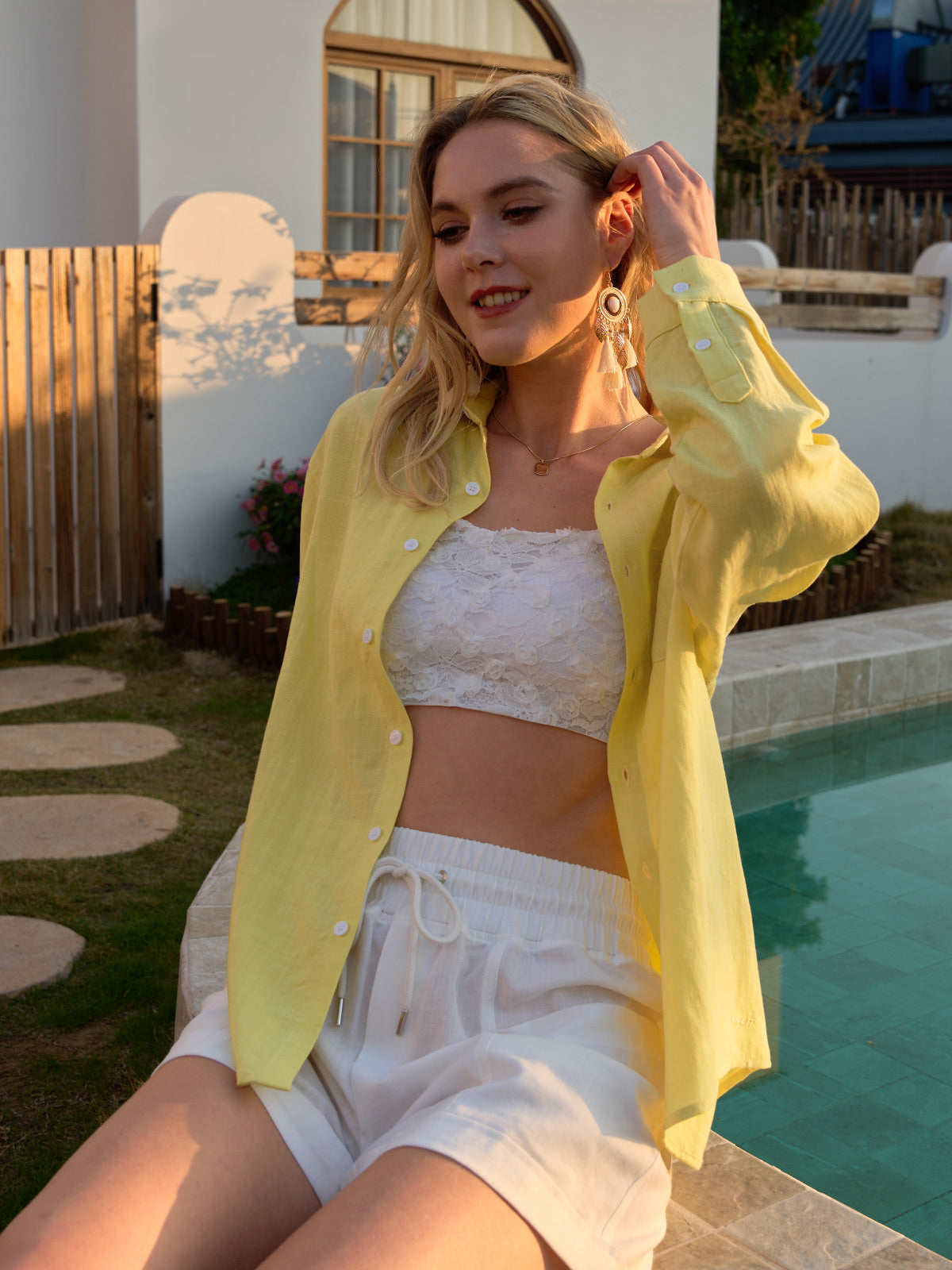 Women's Breeze Linen Button-Down Shirts