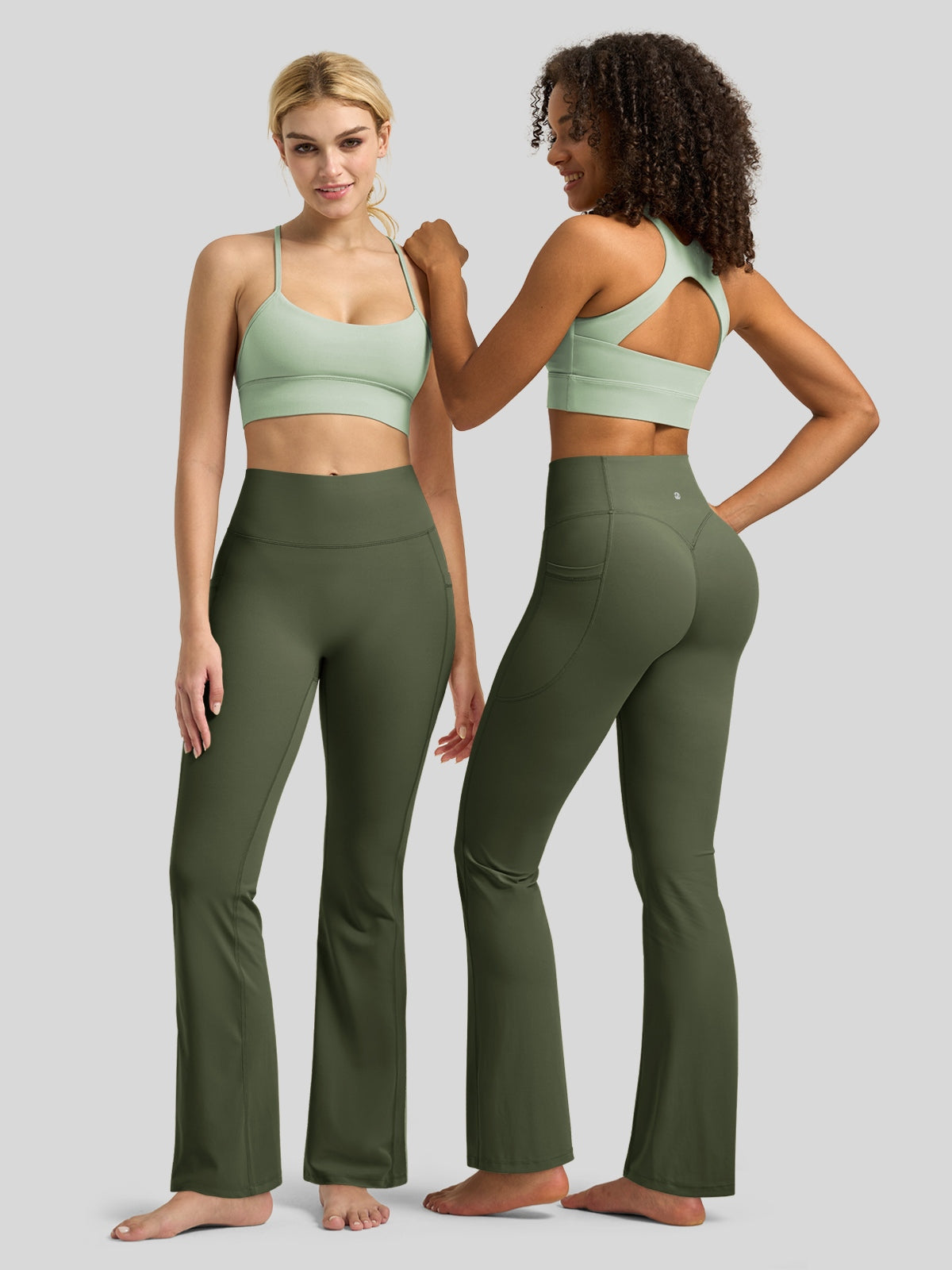 Women's Butterflux Pockets Flare Leggings