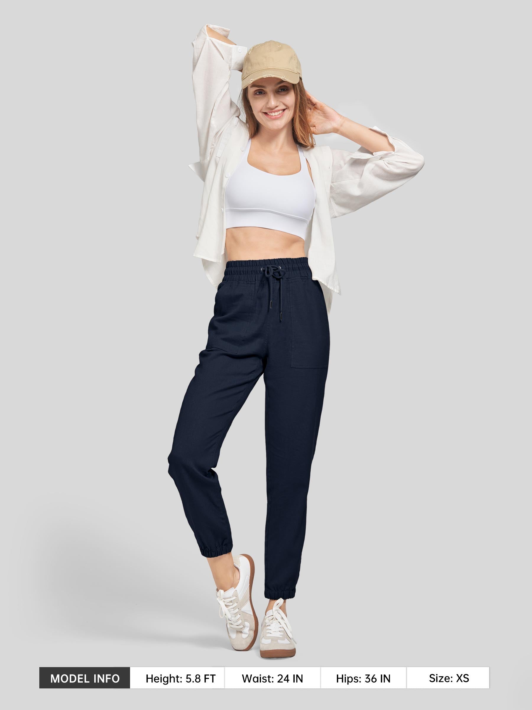 Women's Cotton Linen Joggers