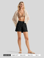 Women's Cotton Linen Easy Shorts 4 Inch