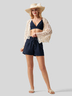 Women's Cotton Linen Easy Shorts 4 Inch