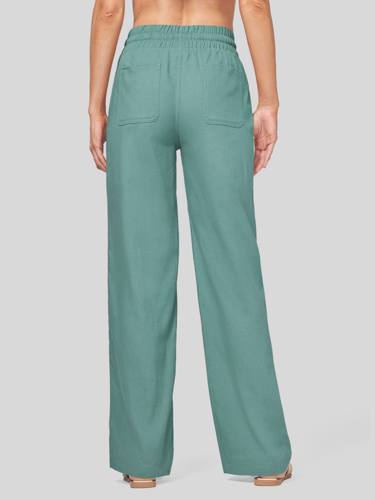 Women's Cotton Linen Easy Wide-Leg Pants