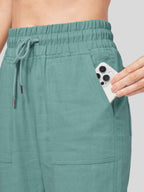 Women's Cotton Linen Easy Wide-Leg Pants