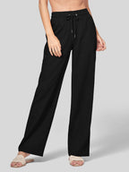 Women's Cotton Linen Easy Wide-Leg Pants