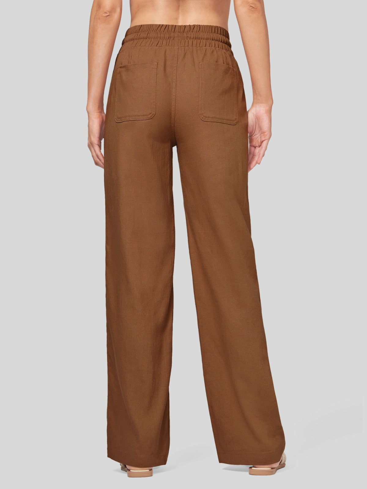 Women's Cotton Linen Easy Wide-Leg Pants