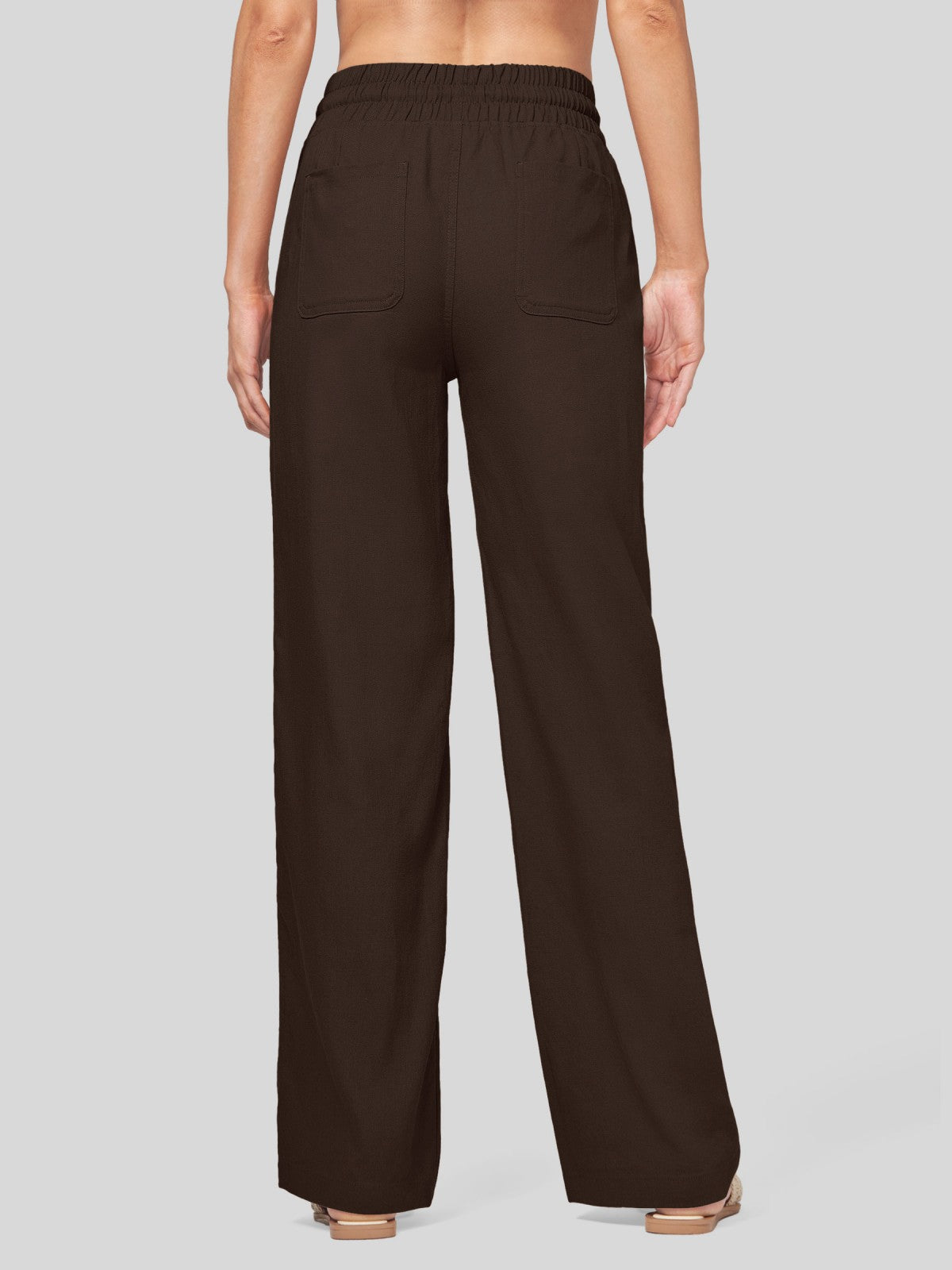 Women's Cotton Linen Easy Wide-Leg Pants