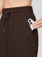 Women's Cotton Linen Easy Wide-Leg Pants
