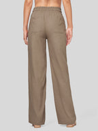 Women's Cotton Linen Easy Wide-Leg Pants