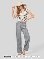 Women's Cotton Linen Easy Wide-Leg Pants
