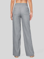 Women's Cotton Linen Easy Wide-Leg Pants