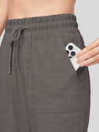 Women's Cotton Linen Easy Wide-Leg Pants