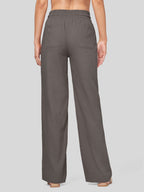 Women's Cotton Linen Easy Wide-Leg Pants