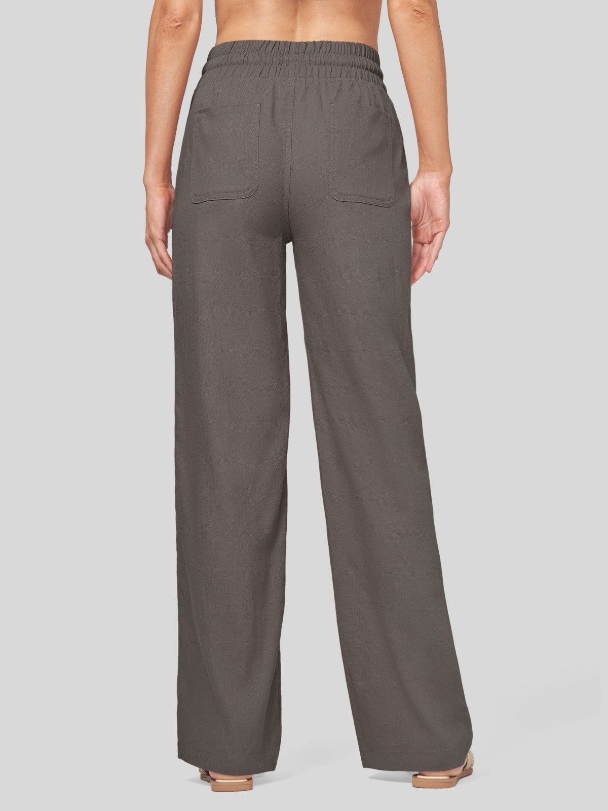 Women's Cotton Linen Easy Wide-Leg Pants