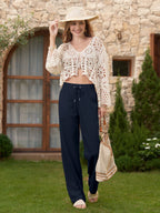 Women's Cotton Linen Easy Wide-Leg Pants