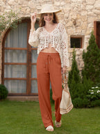 Women's Cotton Linen Easy Wide-Leg Pants