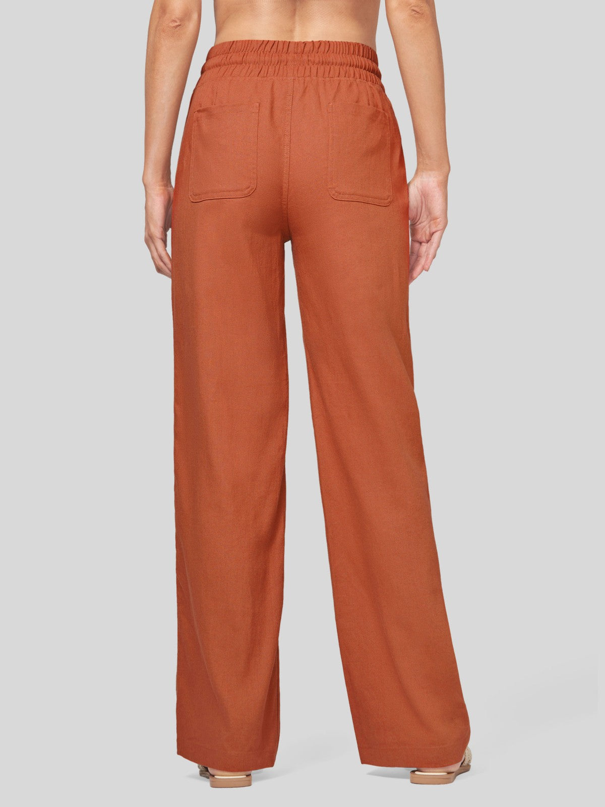 Women's Cotton Linen Easy Wide-Leg Pants