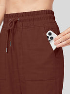 Women's Cotton Linen Easy Wide-Leg Pants