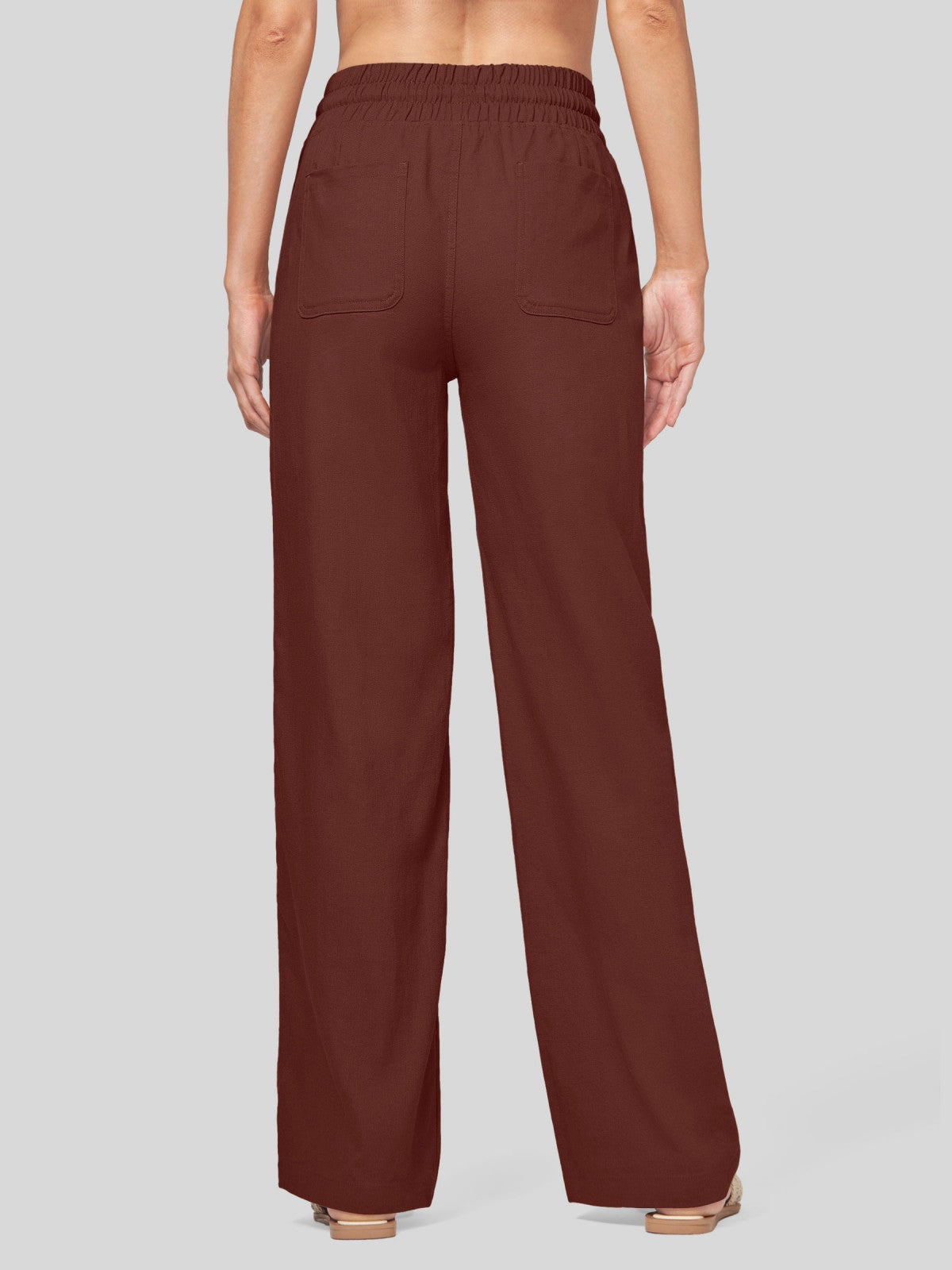 Women's Cotton Linen Easy Wide-Leg Pants