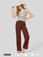 Women's Cotton Linen Easy Wide-Leg Pants