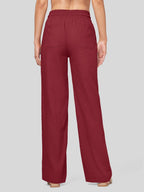 Women's Cotton Linen Easy Wide-Leg Pants