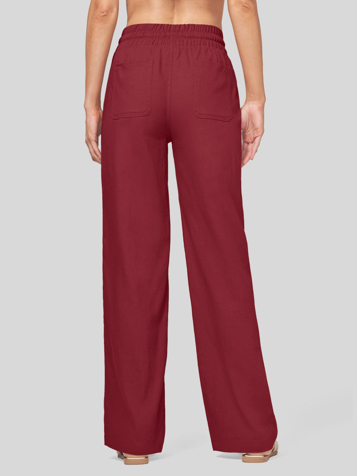 Women's Cotton Linen Easy Wide-Leg Pants