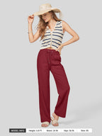 Women's Cotton Linen Easy Wide-Leg Pants
