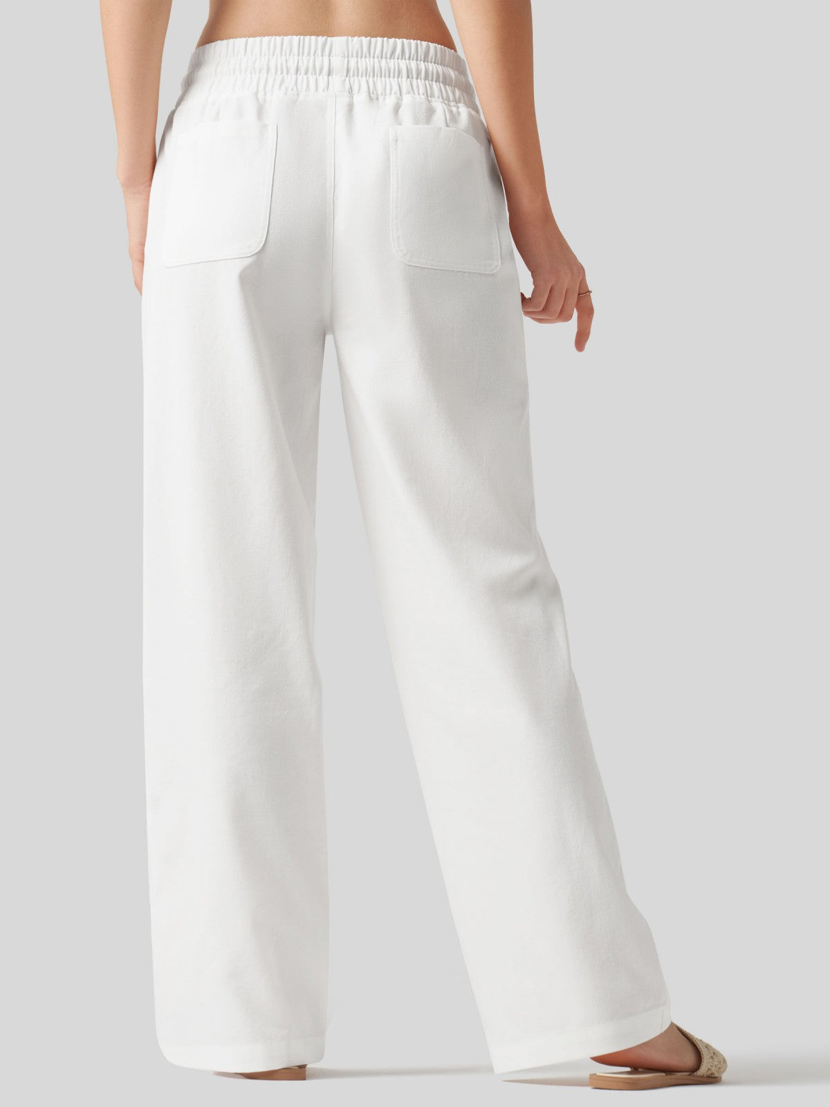 Women's Cotton Linen Easy Wide-Leg Pants