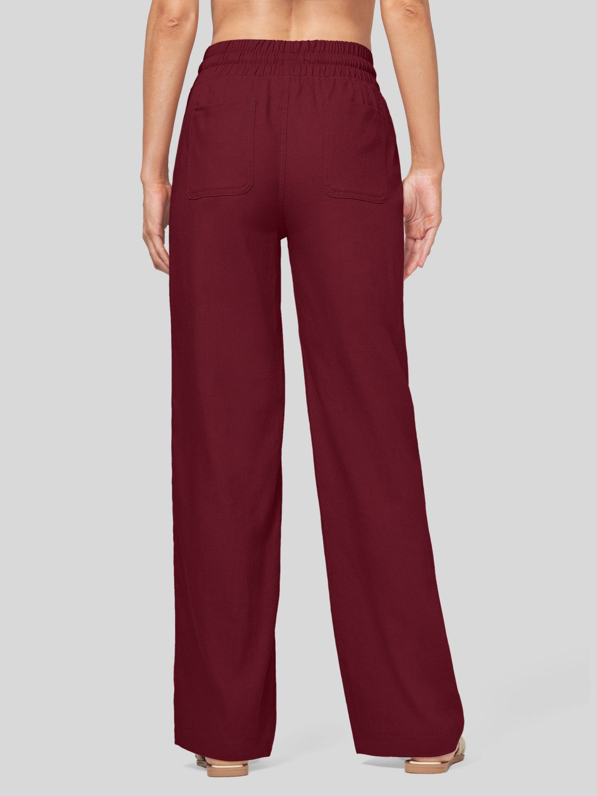 Women's Cotton Linen Easy Wide-Leg Pants