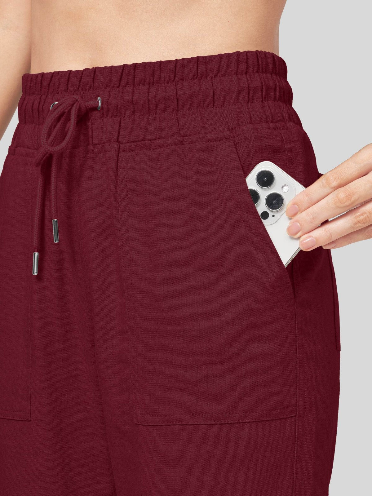 Women's Cotton Linen Easy Wide-Leg Pants