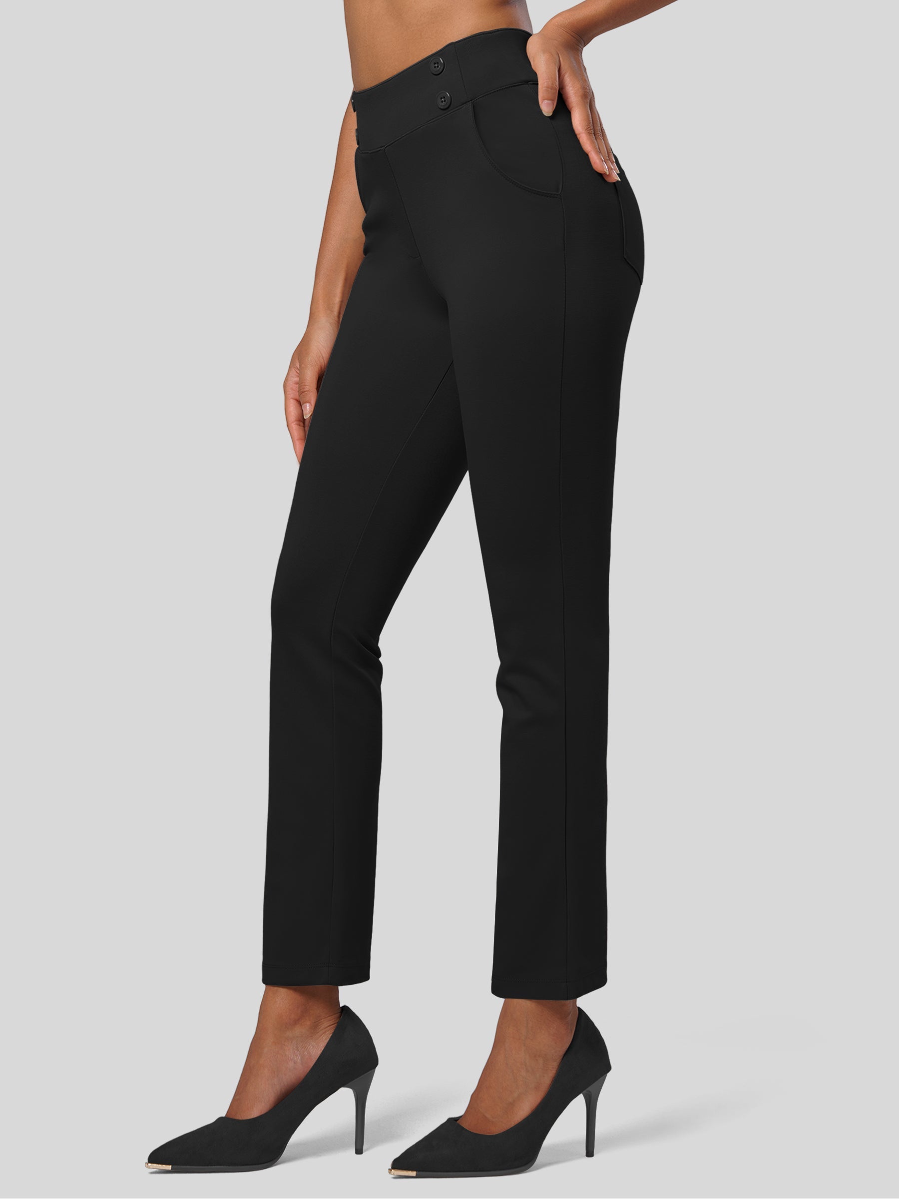 Women's Cropped Yoga Dress Pants