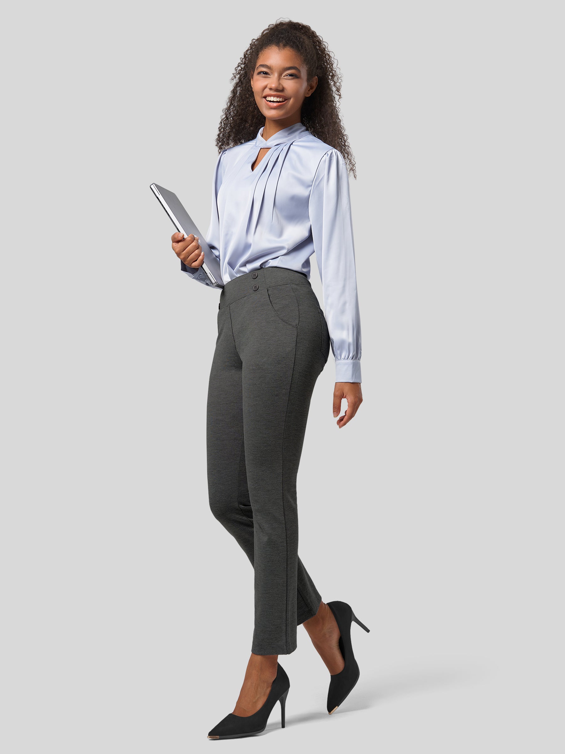 Women's Cropped Yoga Dress Pants