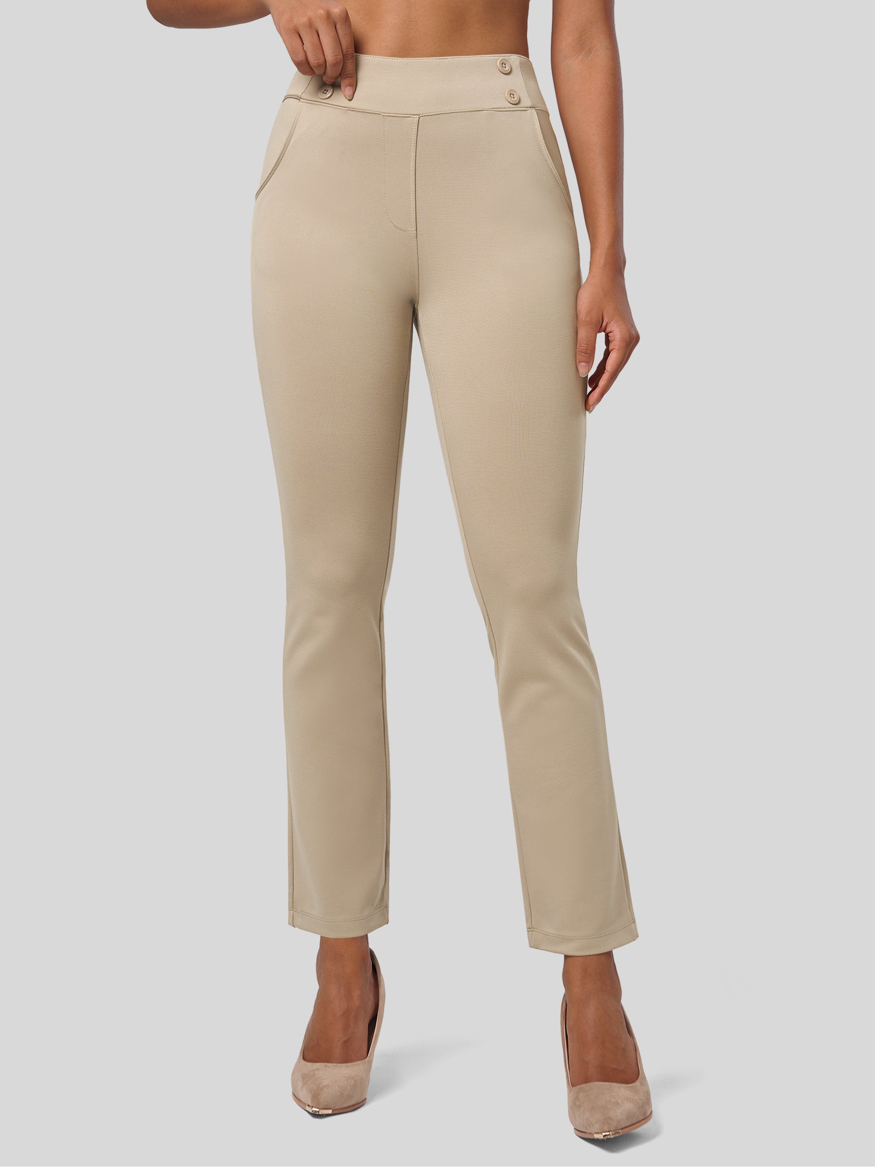 Women's Cropped Yoga Dress Pants