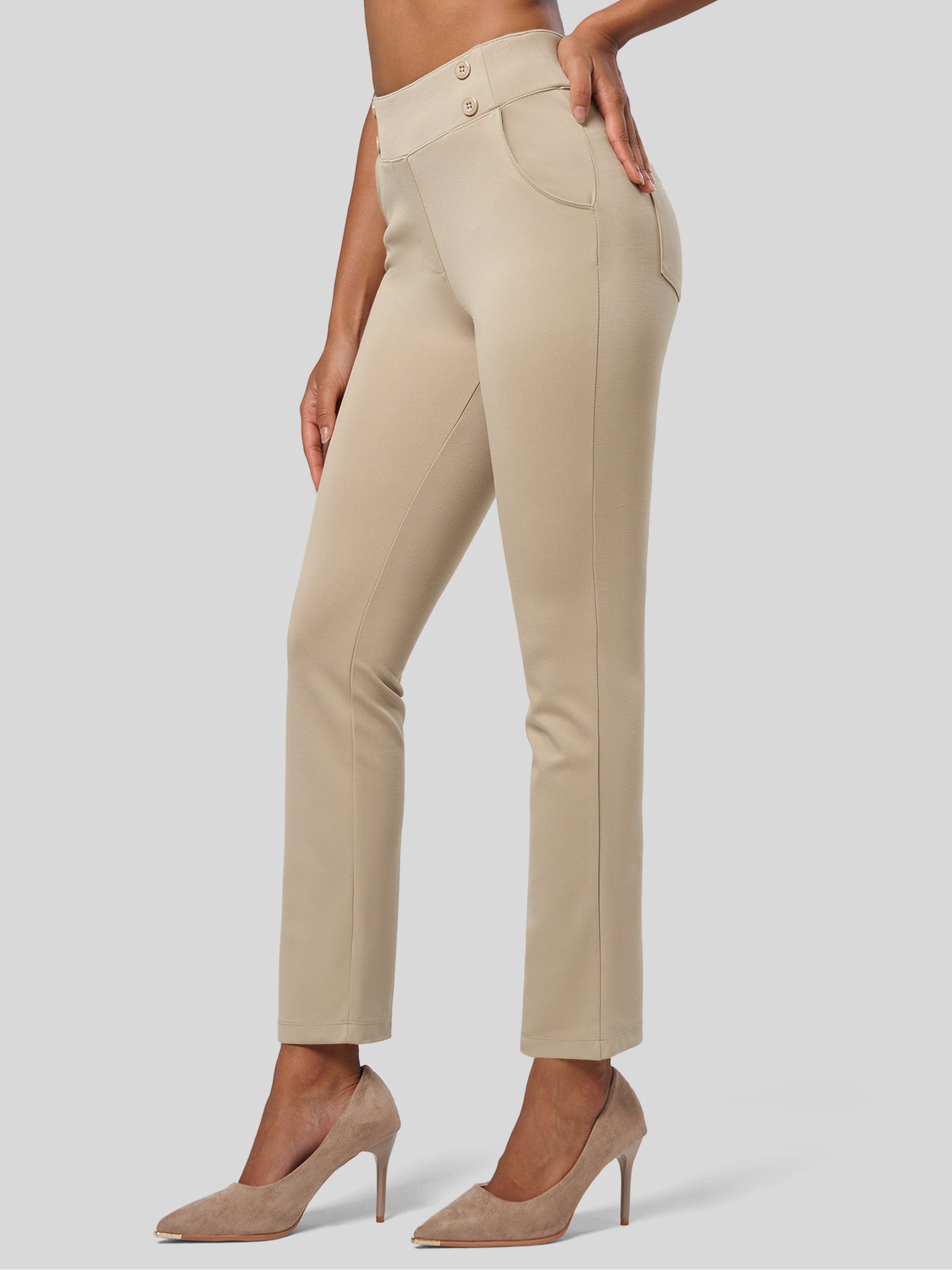 Women's Cropped Yoga Dress Pants