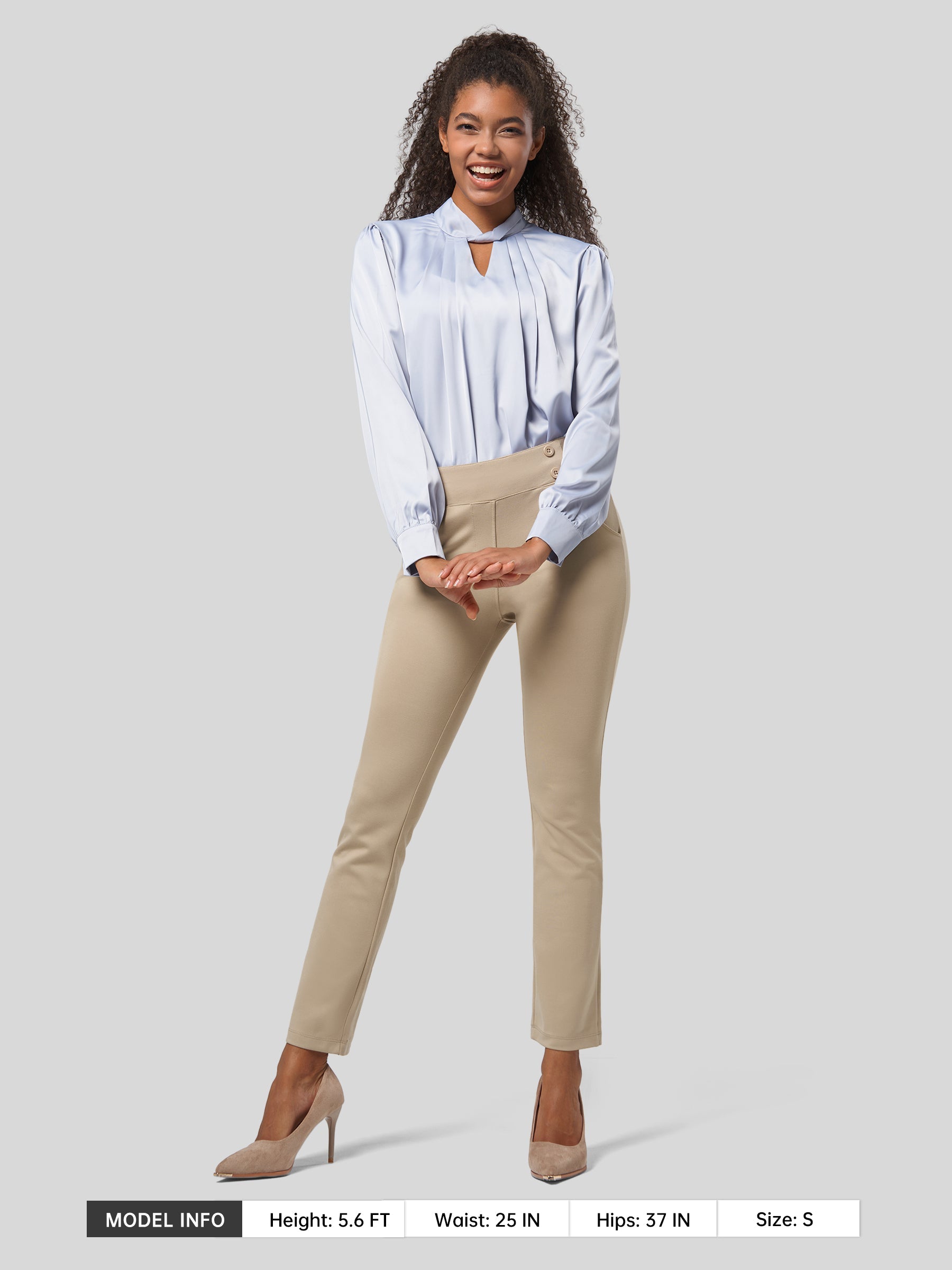 Women's Cropped Yoga Dress Pants