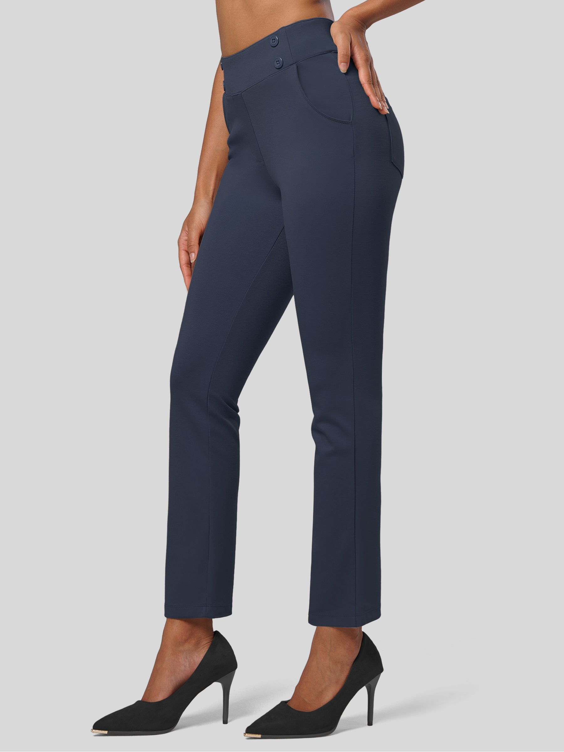 Women's Cropped Yoga Dress Pants