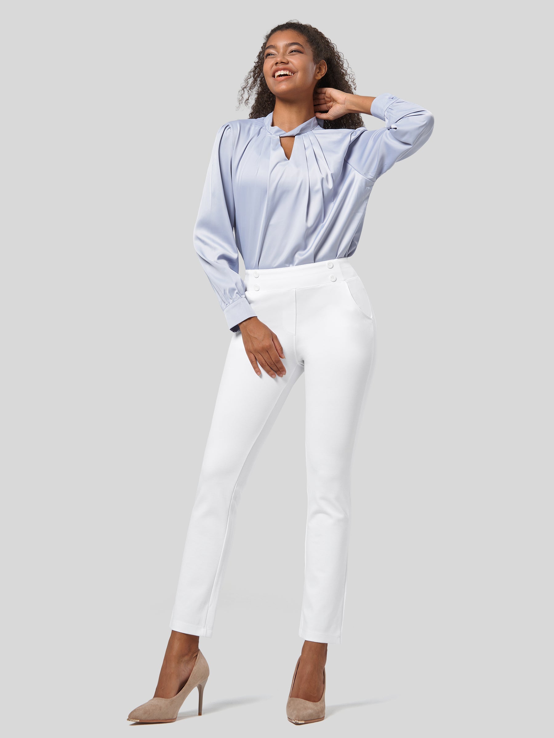 Women's Cropped Yoga Dress Pants