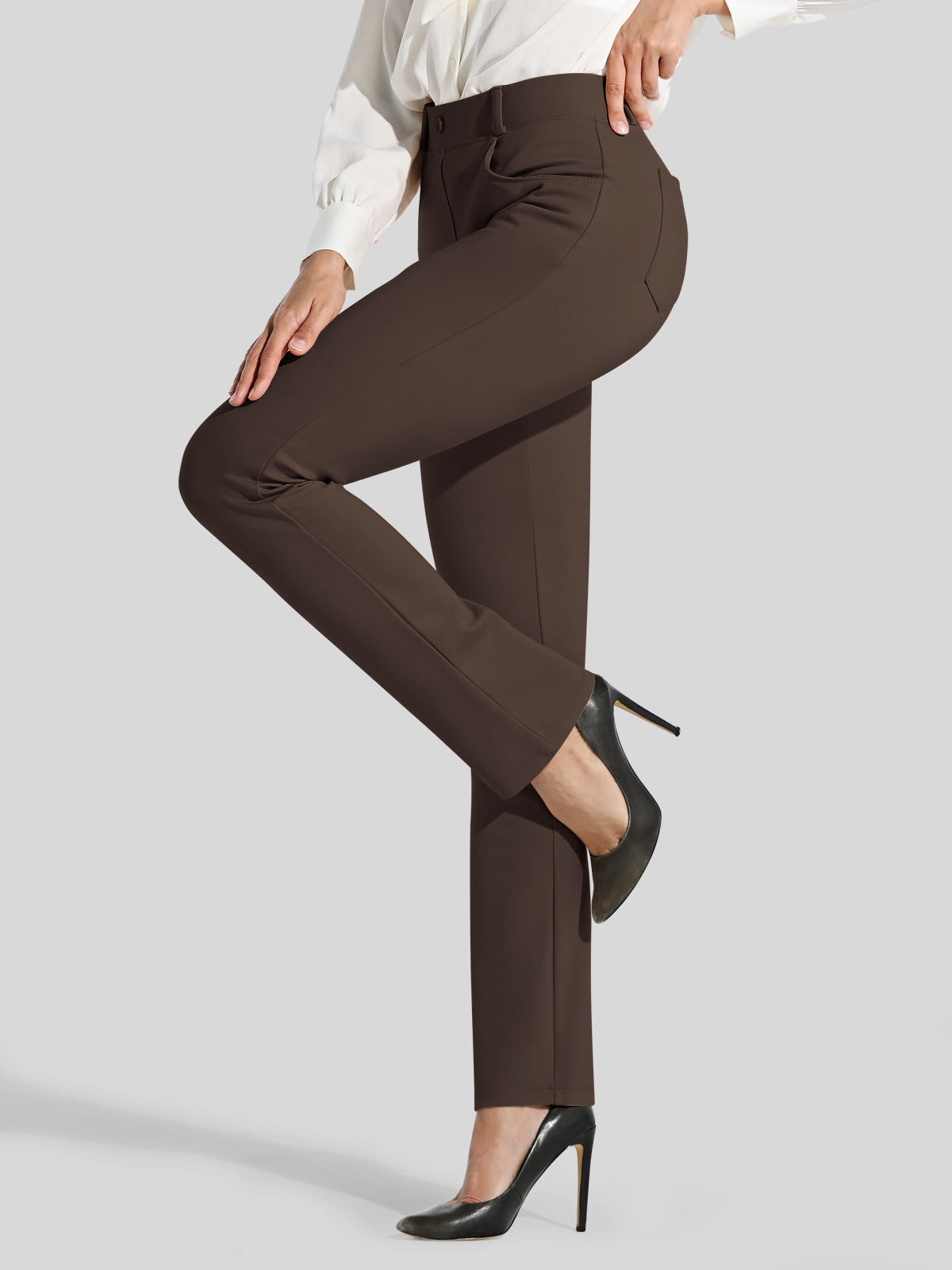 Women's Straight Leg Yoga Dress Pants Petite