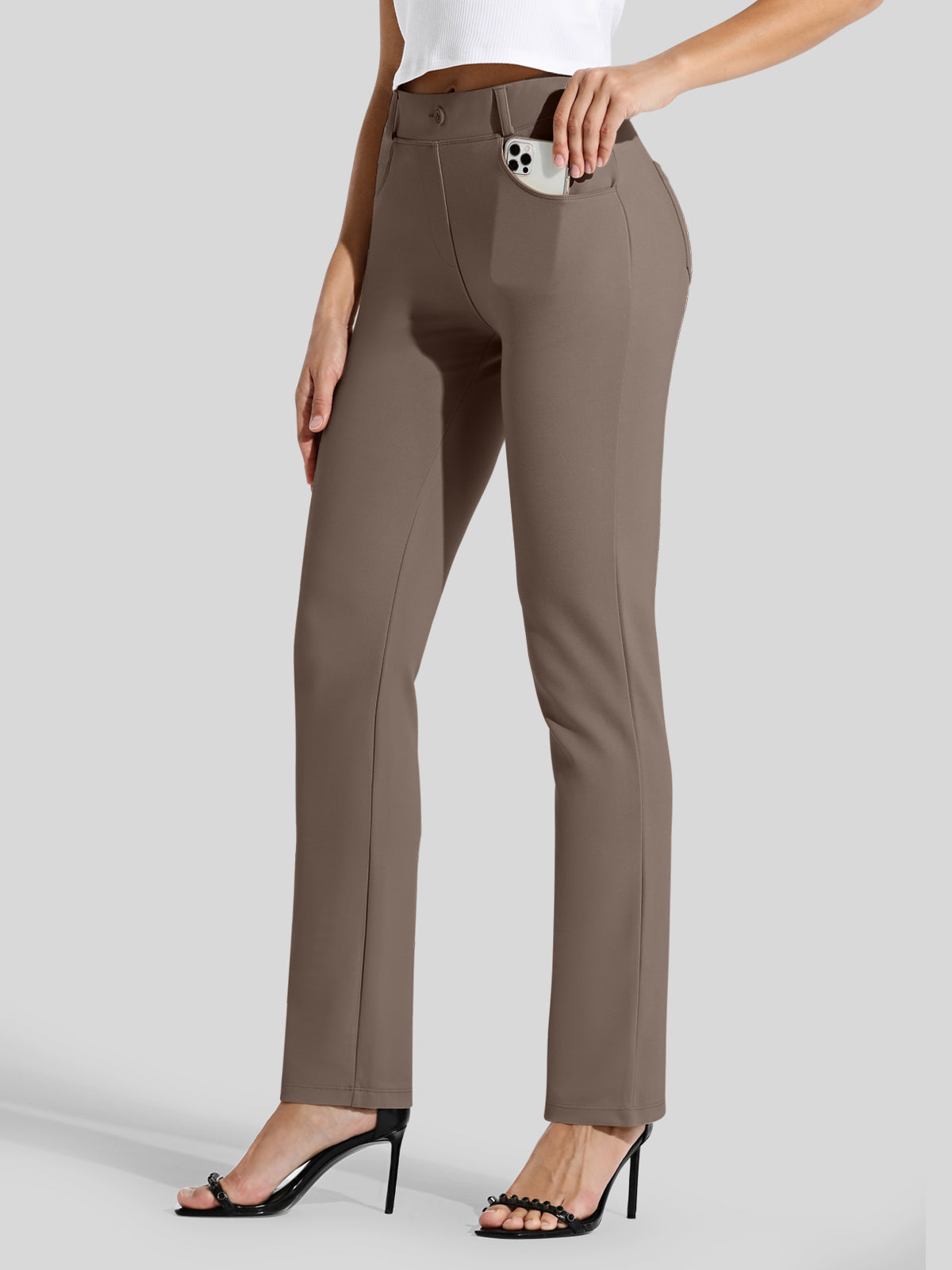 Women's Straight Leg Yoga Dress Pants