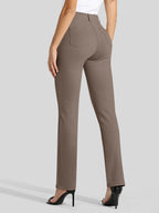 Women's Straight Leg Yoga Dress Pants Petite