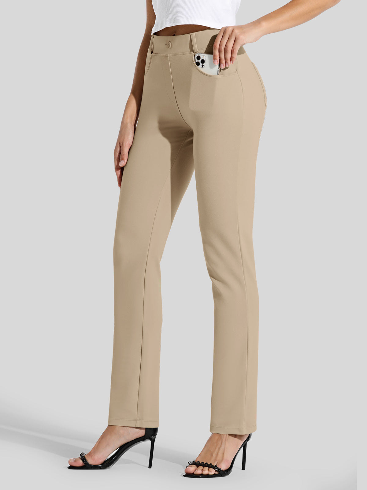 Women's Straight Leg Yoga Dress Pants