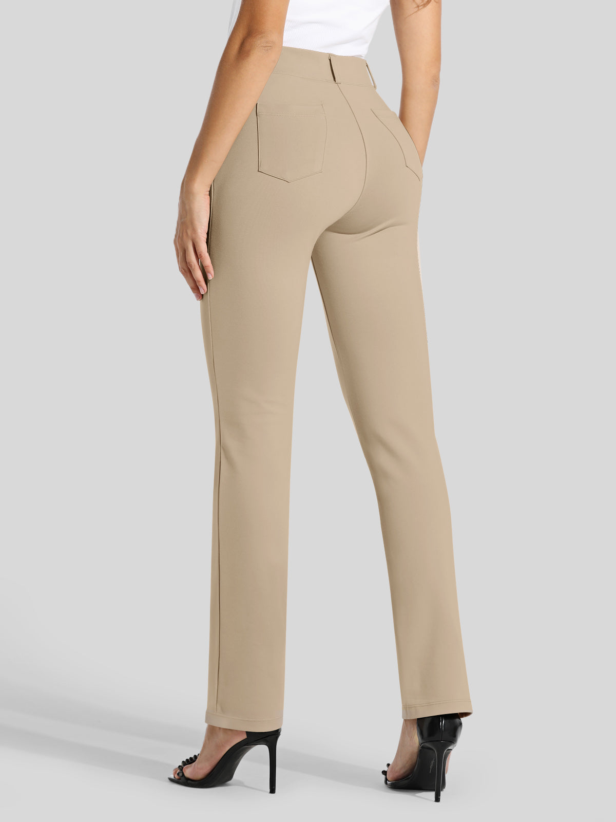 Women's Straight Leg Yoga Dress Pants Petite