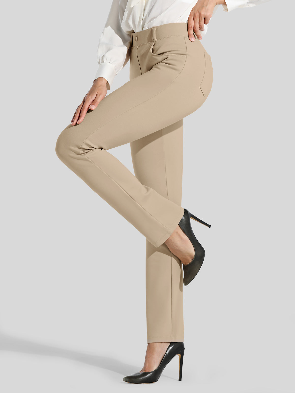 Women's Straight Leg Yoga Dress Pants