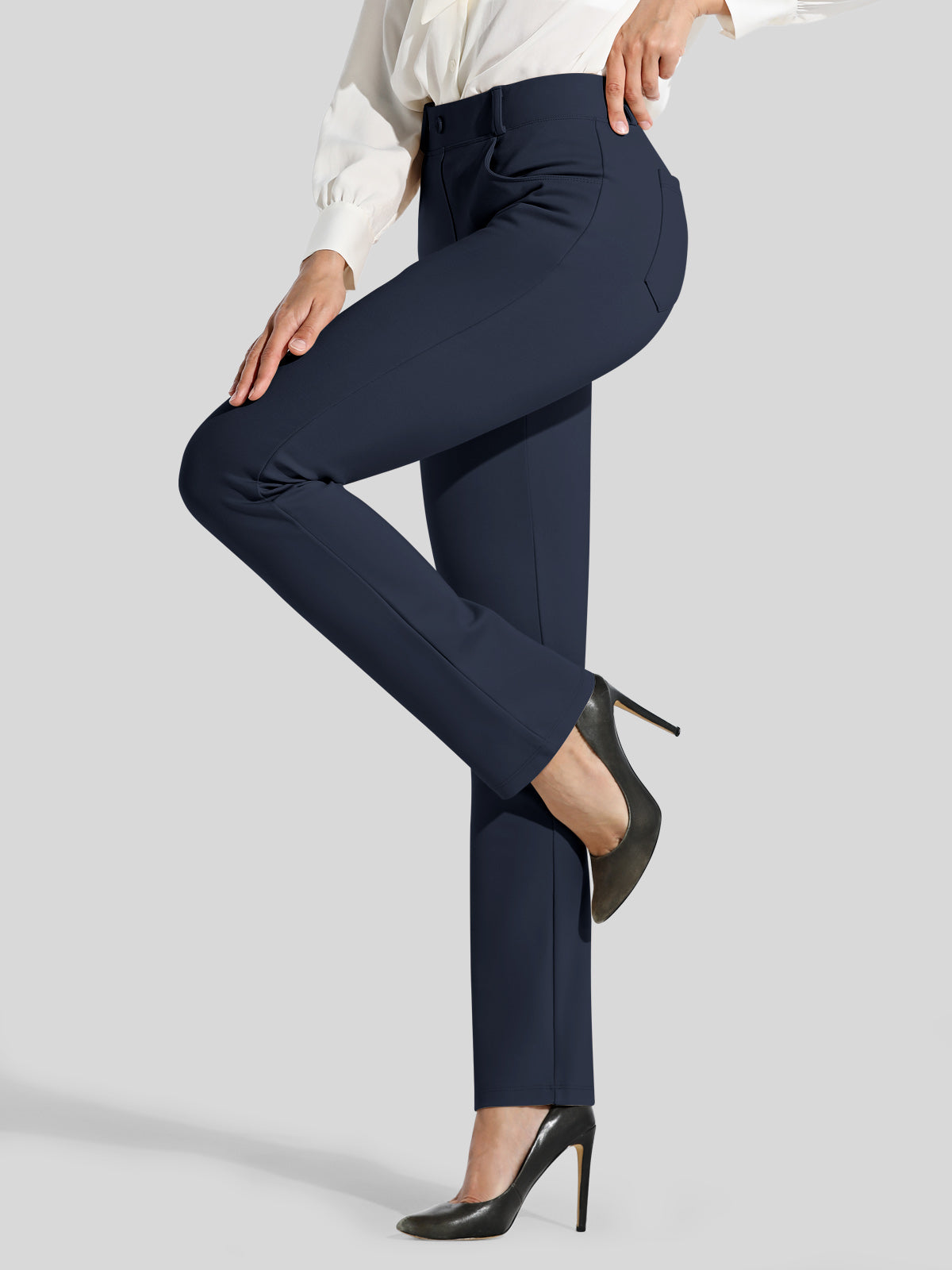 Women's Straight Leg Yoga Dress Pants Petite