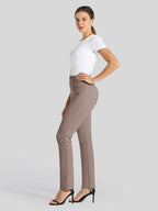 Women's Straight Leg Yoga Dress Pants Petite