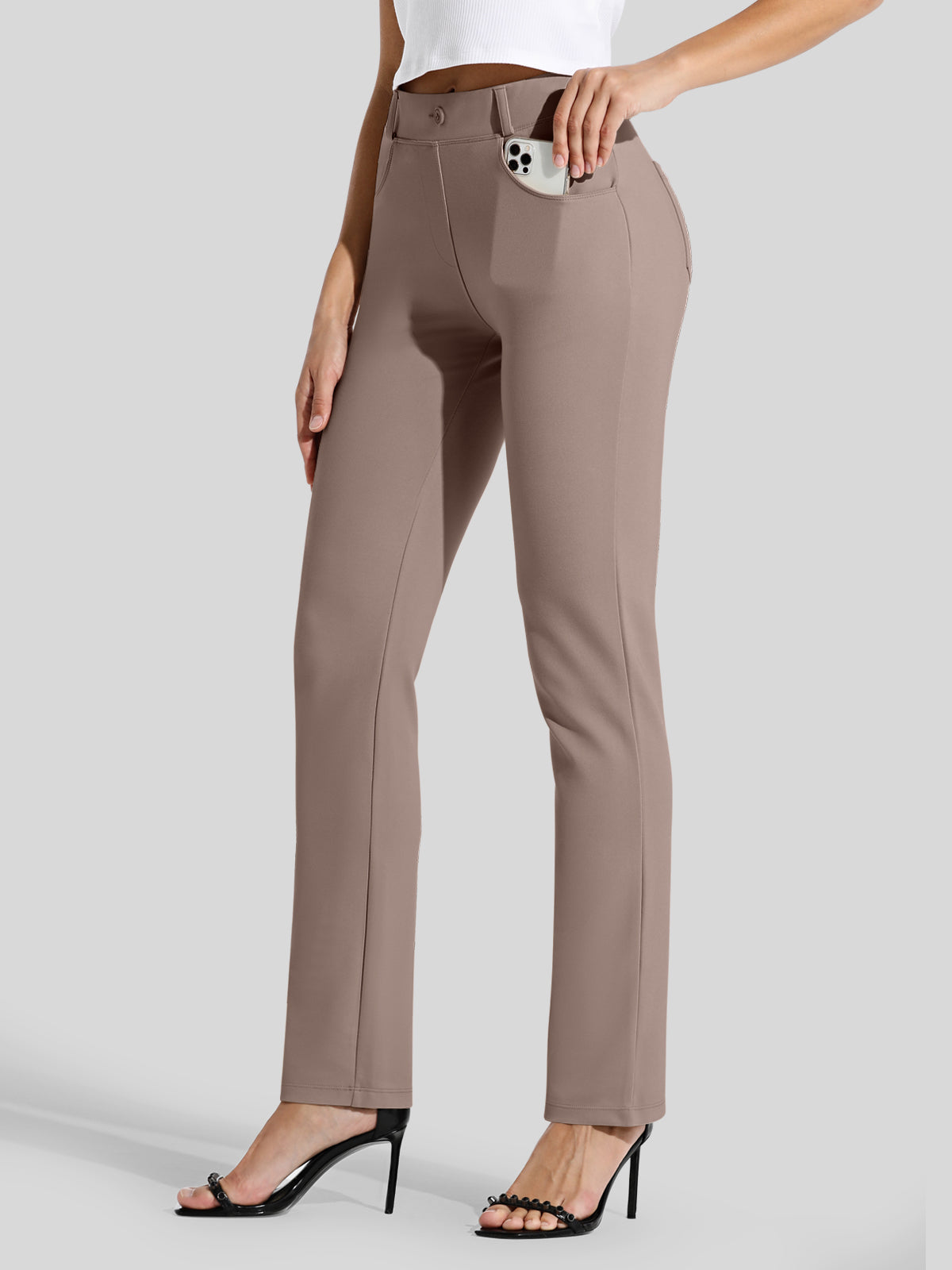 Women's Straight Leg Yoga Dress Pants