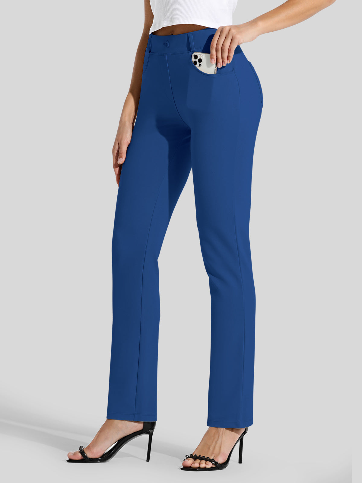 Women's Straight Leg Yoga Dress Pants Petite