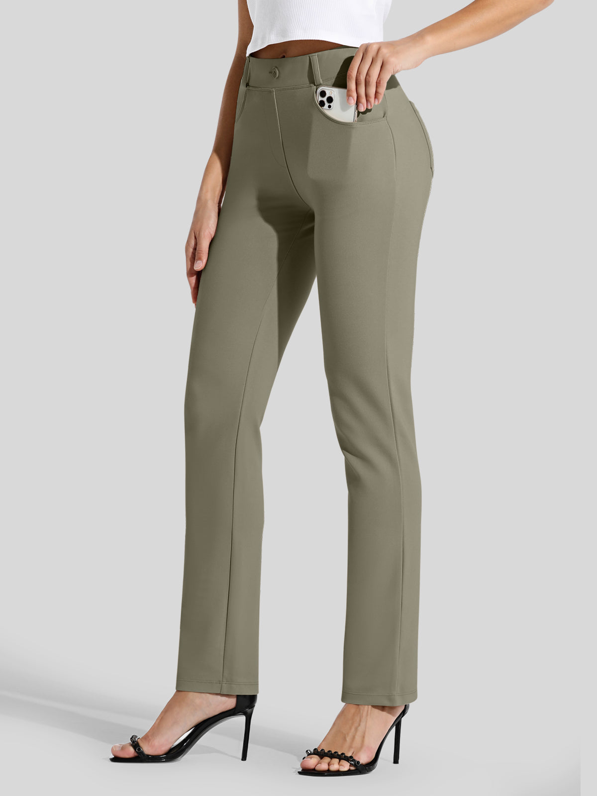 Women's Straight Leg Yoga Dress Pants