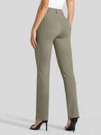 Women's Straight Leg Yoga Dress Pants Petite