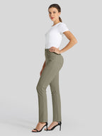 Women's Straight Leg Yoga Dress Pants Petite