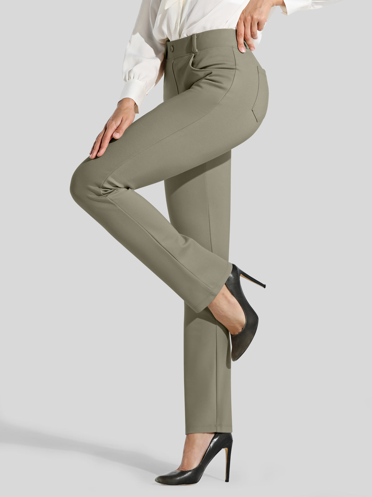 Women's Straight Leg Yoga Dress Pants